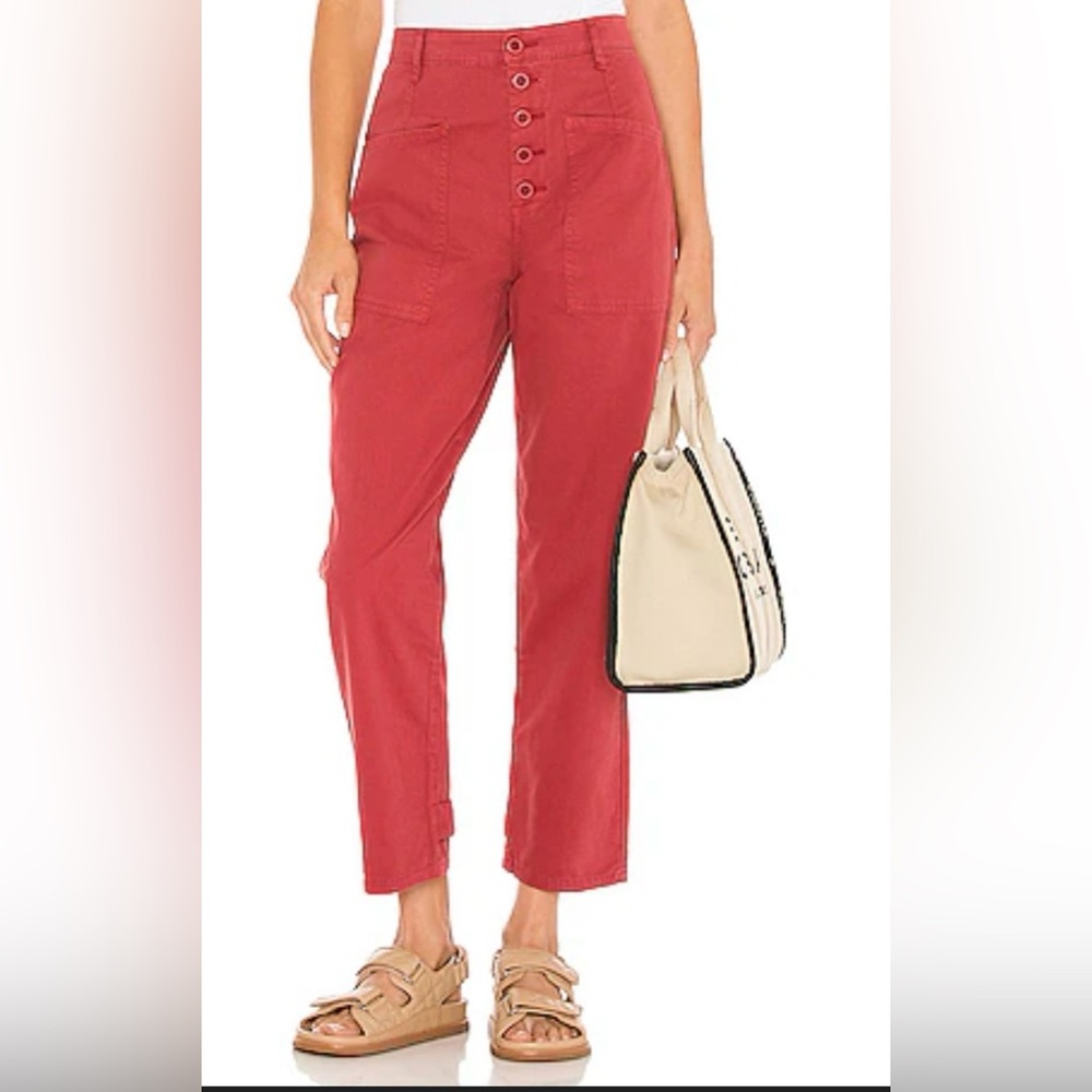pistola Red High-Rise Utility Pants